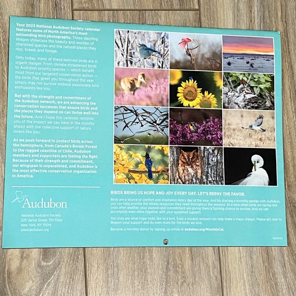 2023 Audubon Society Protecting Birds & Nature Photography 16 Month Calendar - Picture 3 of 8